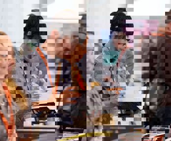 People looking at books