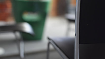 Close up of a modern chair.